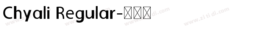 Chyali Regular字体转换